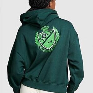 🍀Green Hoodie with pink vs doggie Logo
